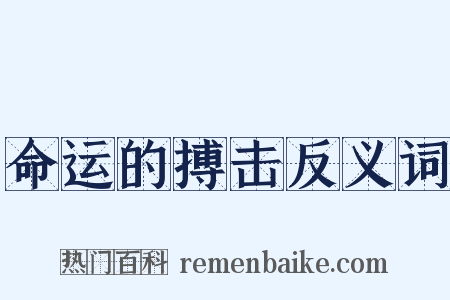 命运的搏击反义词是什么意思的图片
